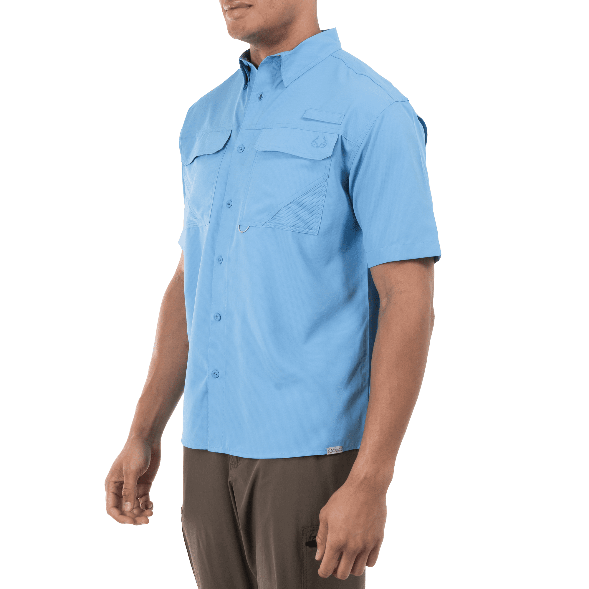 Realtree Men's Vapor Blue Medium Short Sleeve Guide Shirt