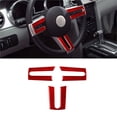 thumbnail image 4 of Real Bright Soft Car Interior Carbon Fiber Sticker Decoration15Pcs Red Carbon Fiber Full Interior Kit Cover For Ford Mustang 2005-2009Auto Car Protection Interior Accessories, 4 of 8