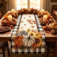 thumbnail image 4 of PoyoKee Thanksgiving Table Runner, Linen Holiday Table Cloth, Fall Decor Tablecloth for Dining Home Mantel Living Room Party Decorations, 72" x 13", 4 of 6