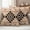 Brown, variant on White Black Boho Outdoor Waterproof Pillow Covers, Southwest Ethnic Abstract Geometric Decorative Square Throw Pillowcase Sofa Cushion Sham for Patio/Couch/Chair, 24"x24" 2 Pack