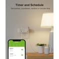thumbnail image 4 of Dual Smart Plug 15A, GHome Smart Plugs Work with Alexa and Google Home, 2-in-1 Compact Smart Outlet Timer with APP Remote Control, 2.4GHz Wi-Fi Only,, 4 of 7
