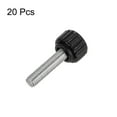 thumbnail image 3 of Uxcell 20 Pieces Knurled Clamping Knobs M6 x 20mm Metric Thread 304 Stainless Steel 16mm Matte Head Thumb Screws Black, 3 of 6