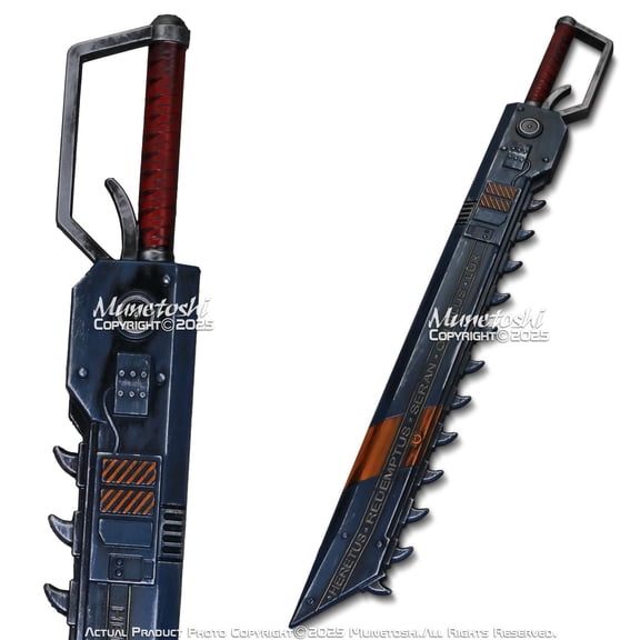 Munetoshi Foam 39.5" Saw Iron Warrior Chain Cosplay Sword 40k Hammer Space Marine Anime E
