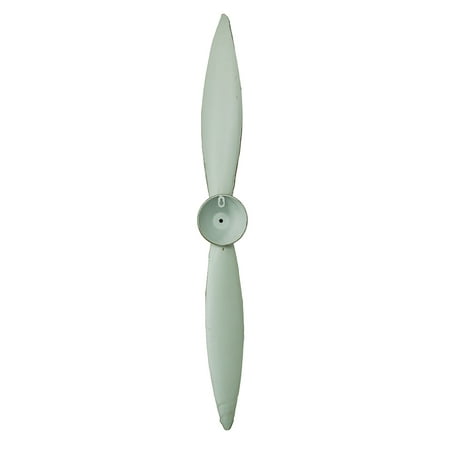 Vintage Look Metal Airplane Propeller Wall Decor W Brass Finish