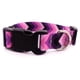 thumbnail image 1 of Collar de nailon de camuflaje con herrajes de metal duraderos de color negro., 1 of 5