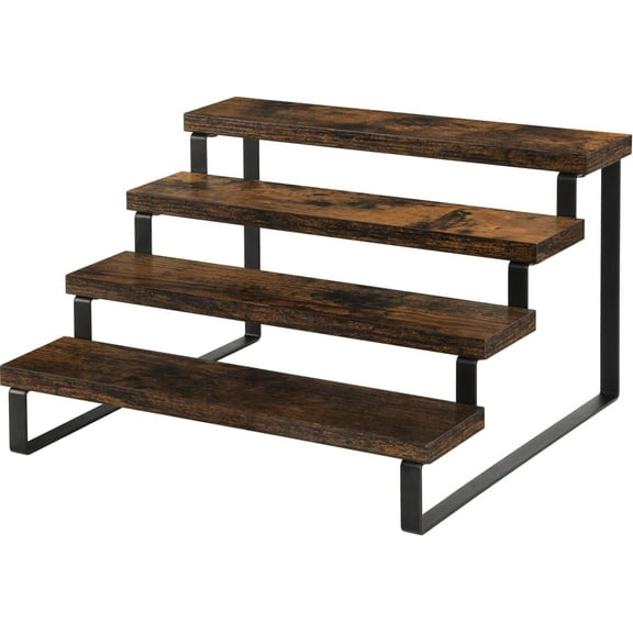 Wooden Display Riser Stand, Tiered Perfume and Cologne Organizer Stand, 4 Tier Spice Rack Organizer