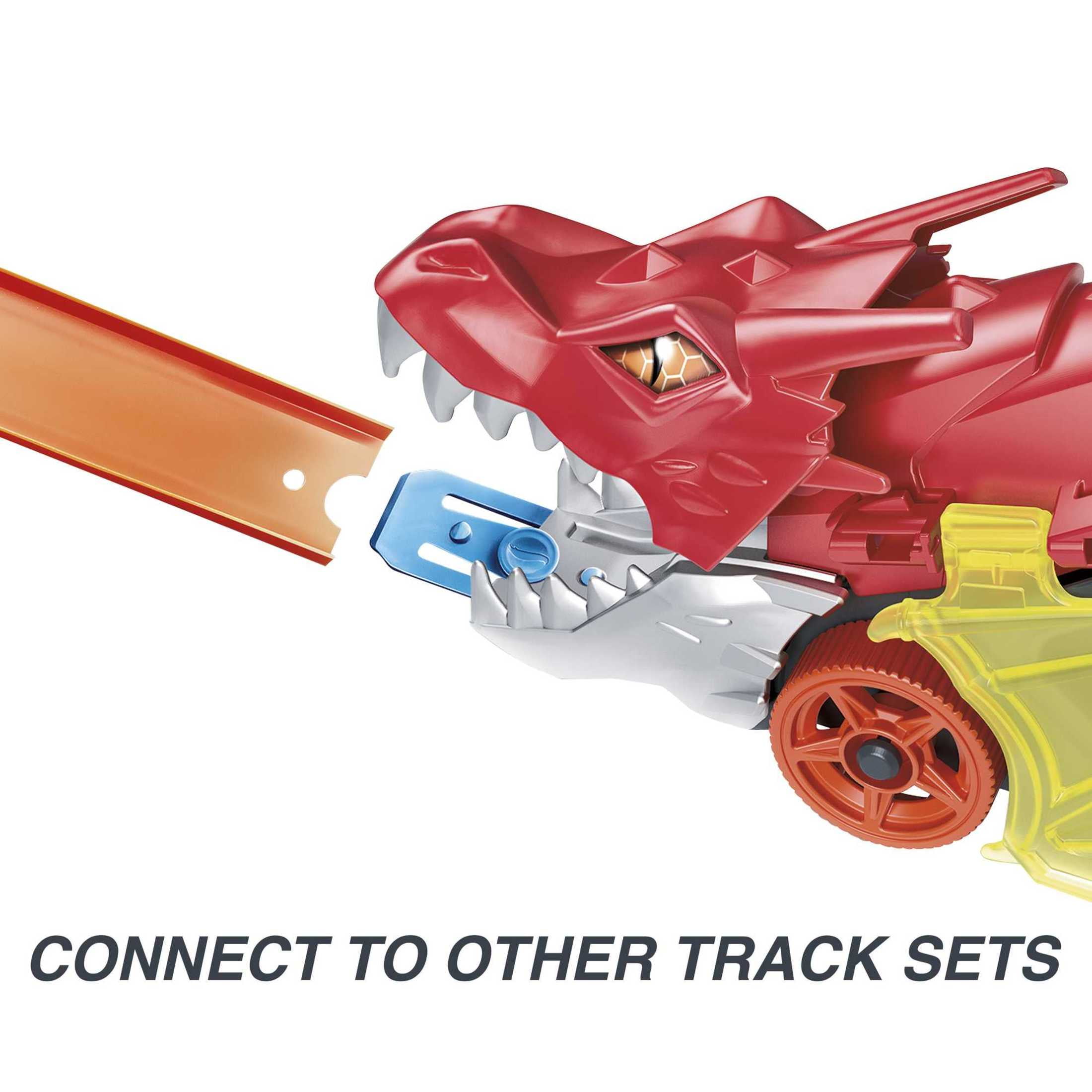 Hot Wheels City Dragon Launch Transporter, Spits Cars From Its Mouth, Gift for Kids 3 Years & up