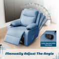 thumbnail image 4 of YSICK Small Recliner Chair for Small Spaces with Footrest Linen Living Room,Blue, 4 of 6