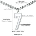 thumbnail image 3 of FindChic Football Necklaces for Men, Stainless Steel Number 0-9 Pendant Necklace Jewelry Chains for Him with Gift Box, 3 of 9