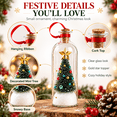 thumbnail image 5 of Recordable Christmas Tree Message in a Bottle Ornament,30-Second Voice Recording Keepsake with Snowy Mini Trees,Glass Holiday Decoration for Mantel(1PC), Lazyguy, 5 of 9