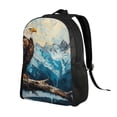 thumbnail image 2 of Fuzoiu Iceberg Bald Eagle Print Laptop Backpack,Work Business Backpacks, Large Capacity Nurse Bag College Bookbag for School, Waterproof Casual Daypack for Travel, 2 of 8