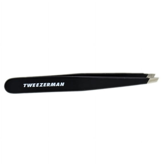 Black - #1230-BP , Tweezerman Professional Slant Tweezer , Hair Scalp Head - Pack of 1 w/ SLEEKSHOP Teasing Comb