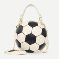 thumbnail image 4 of Bolso Hombro para Mujer Bandolera PU A La Bolsos Cruzados Elegantes Con Cadena Baloncesto Redondos Simples, 4 of 9