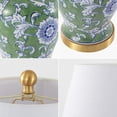 thumbnail image 7 of JONATHAN Y Penelope 22" French Country Cottage Ceramic/Iron Chinoiserie Floral Ginger Jar LED Table Lamp, Green/White, JYL3005E, 7 of 7