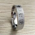 thumbnail image 4 of HOOUN 20pcs Jesus Cross Net Surface Grid Stainless Steel Ring Shiny Comfort Fit Thick, 4 of 5