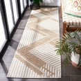 thumbnail image 5 of SAFAVIEH Global Amable Abstract Indoor/Outdoor Area Rug, Beige/Light Beige, 5'3" x 5'3" Square, 5 of 5