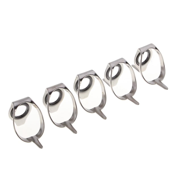 S SERENABLE 1 Set Rod Guides Tip Tops Repair , Saltwater Trolling Rod Guides Set, Big 5pcs 5pcs LR16