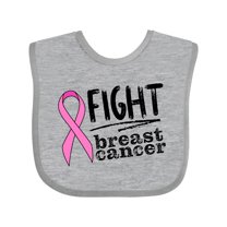 Inktastic Fight Breast Cancer Pink Ribbon Boys or Girls Baby Bib
