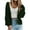 Ink green, variant on Women's Fall Winter Chunky Knit Open Front Cardigan Long Sleeve Button Detail Loose Fit Cozy Outerwear Jacket