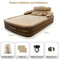 thumbnail image 3 of Yyuan 18in Air Mattress, Queen Airbed with Headboard, Inflatable Mattress Camping，Inflatable airbeds for indoor and outdoor use, 3 of 10