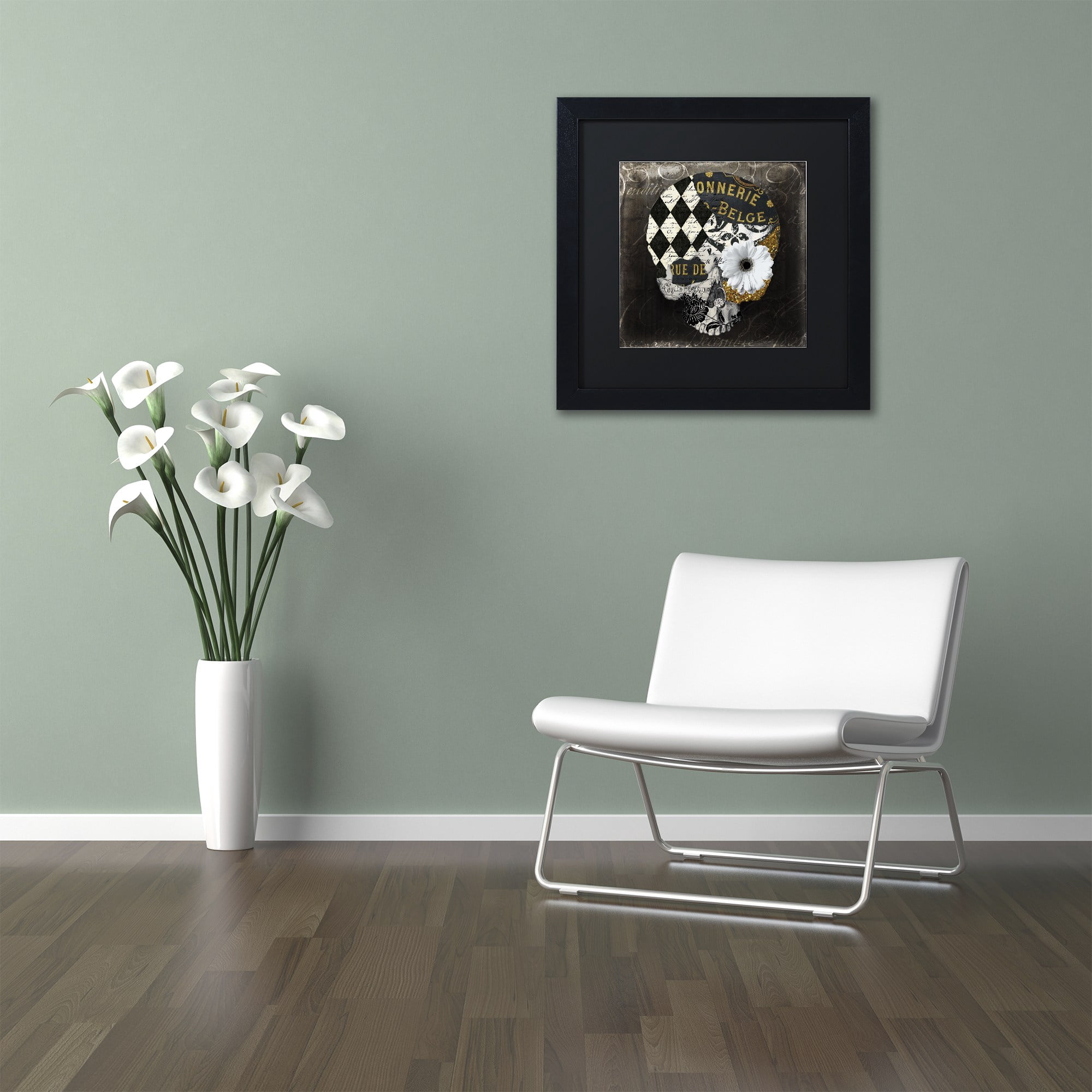 Trademark Fine Art "Paris Halloween I" Canvas Art by Color Bakery, Black Matte, Black Frame