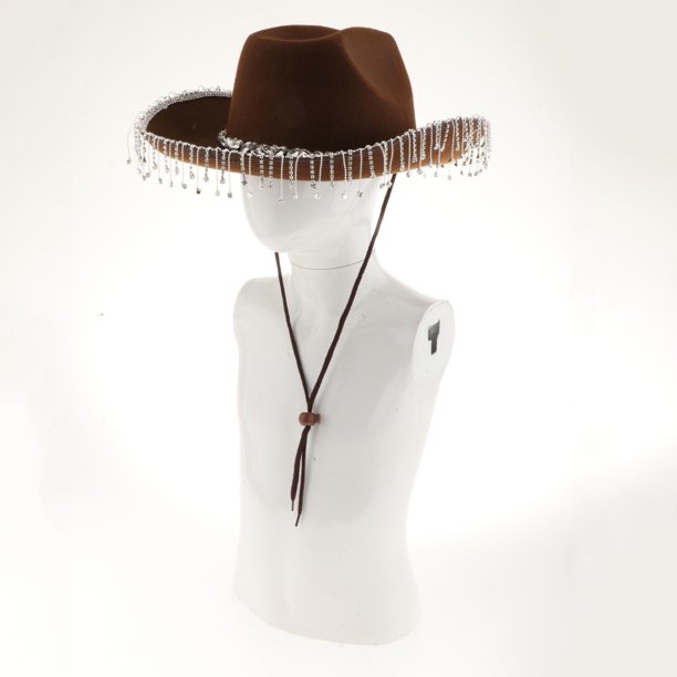 BELOVING Rhinestone Fringe Cowboy Hat Glitter Cowgirl Hat  display picture 1