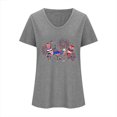 thumbnail image 2 of Camisetas de Cuello Redondo Impreso Gradiente de las Mujeres, Manga Corta Casual Top para el Uso Diario, 2 of 5