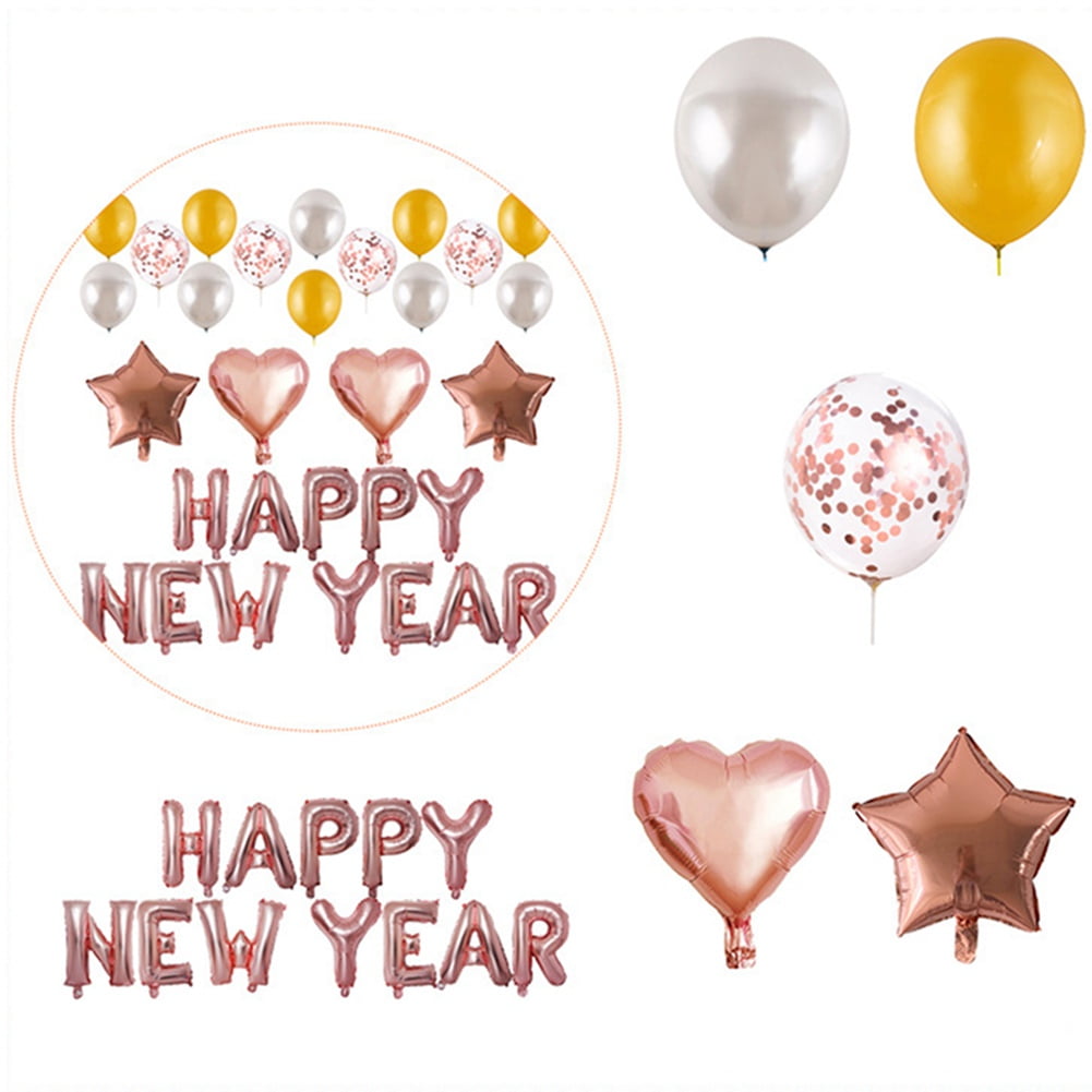 Happy New Year 2020 Foil Balloon Set 2019 Merry Christmas Eve Party Decorations