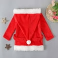 thumbnail image 5 of Odeerbi Christmas Outfit For Boys Girls Toddler Baby Hooded Nightgown Autumn Winter Dot Belt Christmas Style Plush Bathrobe Red, 5 of 9