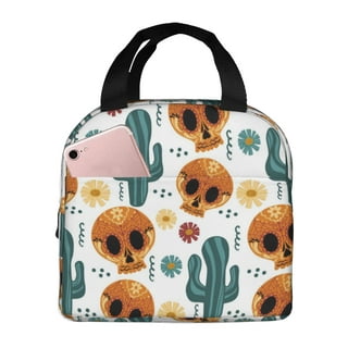 DouZhe Lunch Bags for Women and Men, Funny Mexican Sugar Skull