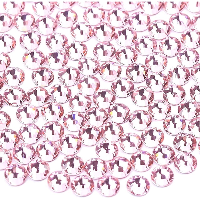 1440 piezas SS16 0.157 in rosa diamantes de imitación a granel K9 cristal rosa claro gemas cuentas redondas piedras diamantes encantos de uñas joyas suministros de arte decoración para uñas ojos cara