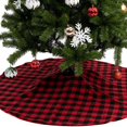 thumbnail image 4 of Christmas Tree Skirt 36/48/54 inch Large, Double Layer Red and Black Plaid Buffalo with Thick Felt Lining, Checked Tree Mat Xmas Holiday Party Decorations, 4 of 9