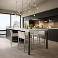 thumbnail image 2 of Porch & Den  Fairfield Counter Stool Warm Grey Faux Leather / Dark Brown Metal Powder Coated, Textured Faux Leather Faux Leather, 2 of 8