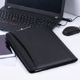 thumbnail image 3 of Multifunctional Business Portfolio Padfolio Folder Document Case Organizer A4 PU Leather with Business Card Holder Memo Note Pad, 3 of 7