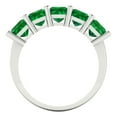 thumbnail image 5 of 2.5 ct Brilliant Princess Cut Simulated Emerald 18K White Gold Eternity Band SZ 10.75, 5 of 6