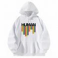 thumbnail image 3 of Sudadera con capucha causal femenina Letra clásica Impreso Ropa deportiva Sudadera con capucha de manga larga de moda M, 3 of 8