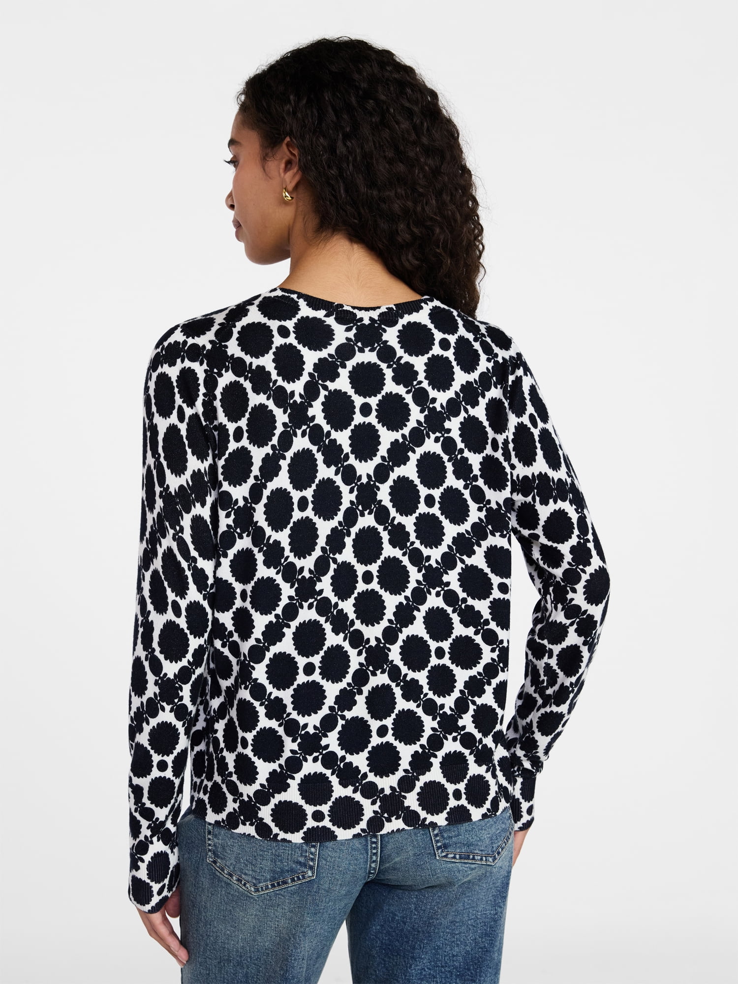 Time and Tru Women's Fine Gauge Cardigan Sweater with Long Sleeves, Lightweight, Sizes XS-XXXL