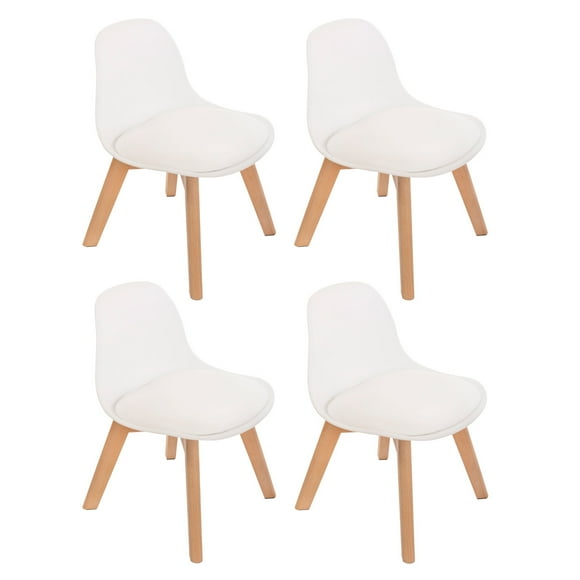 4 sillas Frankfurt para niños y niñas modernas (blancas) Duduk