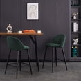 thumbnail image 3 of HOMY CASA 26" Upholstered Counter Height Bar Stool Bar Chairs Set of 2, Teal, 3 of 11