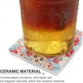 thumbnail image 3 of GZHJMY Roses Skulls Printed Square Ceramic Coaster for Drinks with Cork Base for Coffee Cups, Place Mats for Home Decor, 6 Pcs, 3 of 4