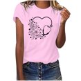 thumbnail image 1 of Camisetas con estampado de letras y cuello redondo de verano para mujer, blusas femeninas cómodas y elegantes, Tops OAVQHLG3B Store  lin121212, 1 of 5