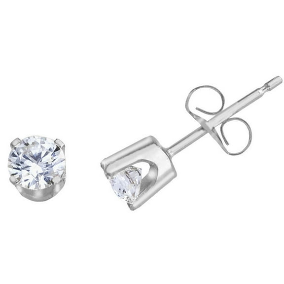 14k White Gold .50 Ct Diamond Stud Earrings