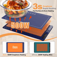thumbnail image 4 of Food Warming Mat, Graphene Full-Surface Electric Warming Tray for Fast Heating , 6 TEMP & Timer Settings, Rollable Perfect for Parties, Travel, Daily Use, 4 of 9