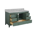 thumbnail image 5 of Abbey 60" Single Bathroom Vanity with Sage Green Cabinet and Carrara Marble Top, 5 of 6