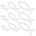 thumbnail image 5 of WASHWEPE Beach Bathroom Decor White Boxwood 9Pcs 4.7X1.6X0.3In, 5 of 8