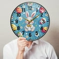 thumbnail image 6 of Yayeee Wall Clock Battery Operated 9.5" Silent Quartz Non-Ticking for Living Room Decor, Easter Bunny Pattern, 6 of 8