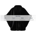 thumbnail image 2 of UTSJKR Women Solid Faux Fur Poncho Cape V‑Neck Open Front Loose Fit Shawl Wrap Coat for Fall Winter Casual Look Wine, 2 of 4