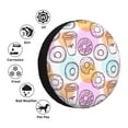 thumbnail image 4 of Salouo Donuts and Coffee Print Spare Tire Cover 14-17 inch Spare Tire Protector Universal Tough Tire Wheel Cover for Trailer SUV and Truck-14 inch, 4 of 6