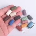 thumbnail image 6 of U8MO 10pcs Long Cylinder Meteorite Shape 21mm Natural Volcano Lava Stone Loose Beads-Pink, 6 of 6
