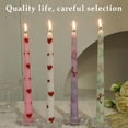 thumbnail image 6 of Twfbrm 2 Pack Taper Candles Set, 10 inch Paraffin Wax Bowknot Pattern Taper Candles, Dripless Unscented and Smokeless Dinner Candle Long Burning Tall Candlesticks for Wedding Party and Home, 6 of 9